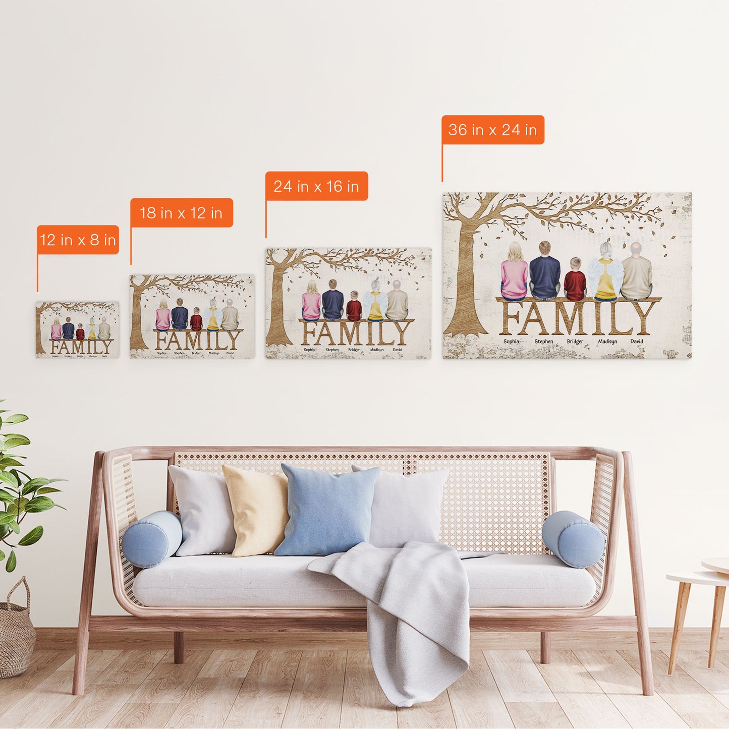 Family - New Version - Personalized Poster/Wrapped Canvas