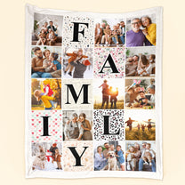 Family Photo Collage - Personalized Photo Blanket