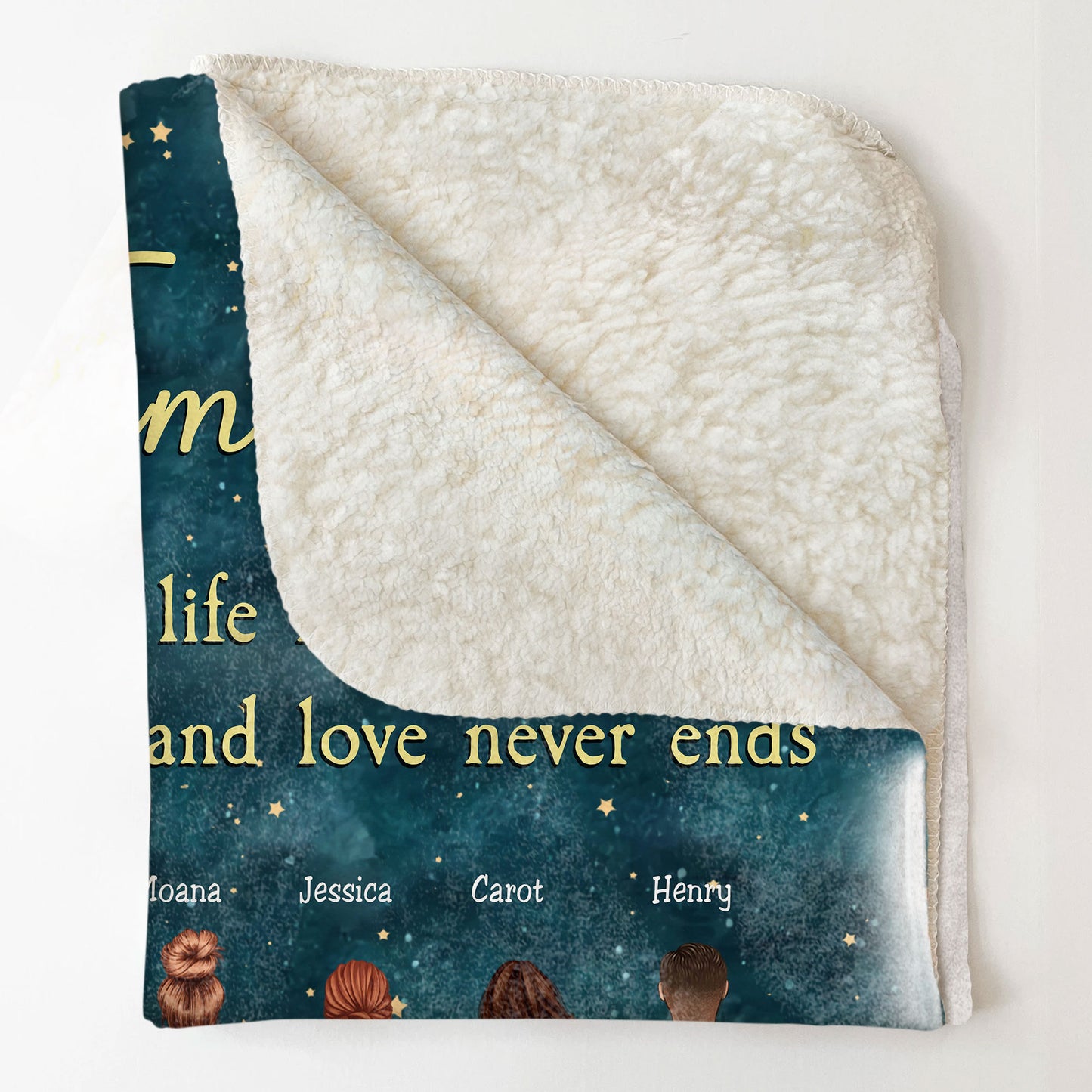 Family Where Life Begins & Love Never Ends - Personalized Blanket