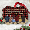Family Will Always Be Connected By Heart - Personalized Aluminum Ornament - Christmas Gift For Brothers, Sisters 