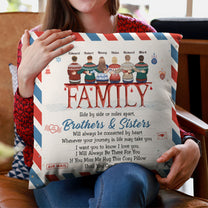 Family Will Always Be Connected By Heart - Personalized Pillow (Insert Included) - Christmas Gift For Family, Brothers, Sisters