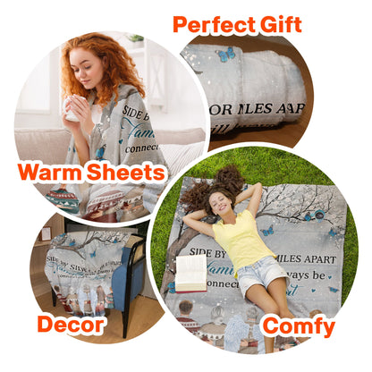 Family Will Always Connected By Heart - Personalized Memory Blanket