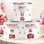 Family & Kids' Hot Chocolate Christmas Coffee Mug - Personalized Enamel Mug