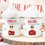 Family & Kids' Hot Chocolate Christmas Coffee Mug - Personalized Enamel Mug