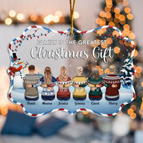 Family Is The Greatest Christmas Gift - Personalized Acrylic Ornament