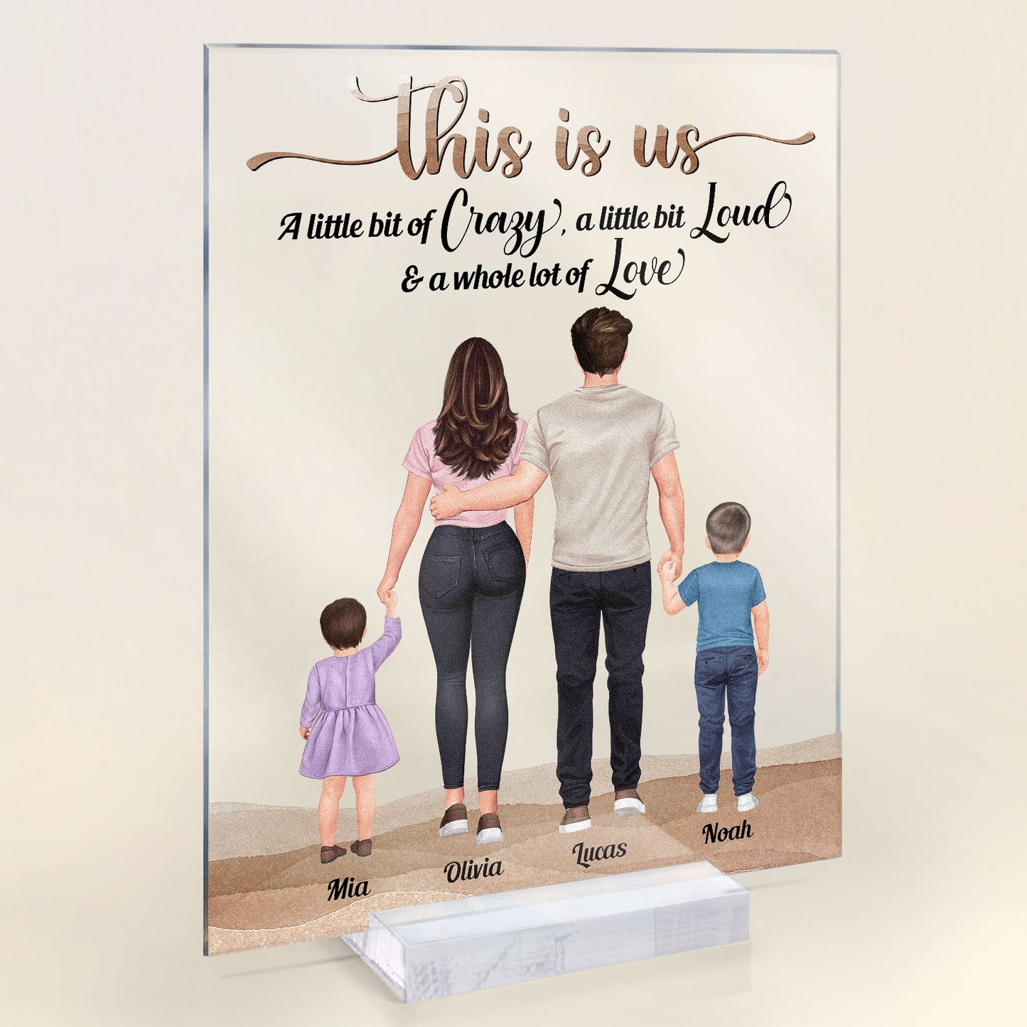 Family, Where Life Begins & Love Never Ends - Personalized Acrylic Plaque