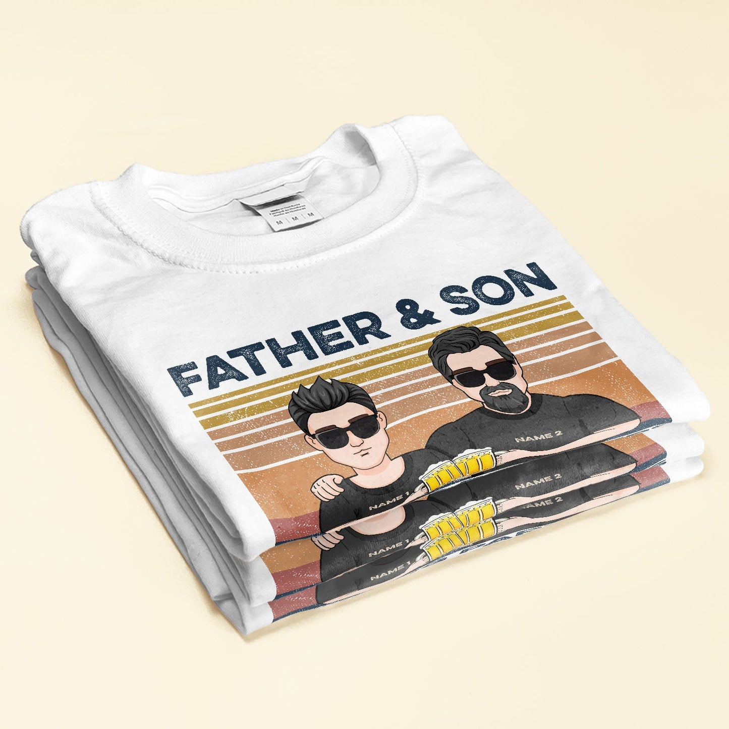 Father And Son Drinking Partners For Life - Personalized Shirt - Christmas Gift For Fathers And Sons