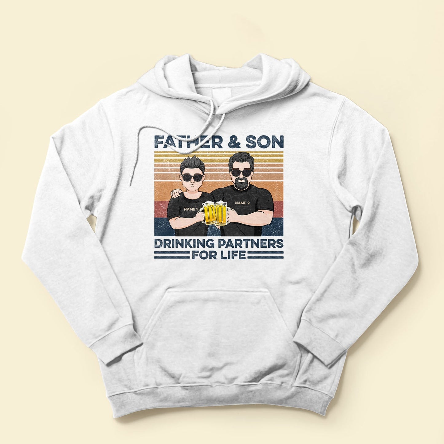 Father And Son Drinking Partners For Life - Personalized Shirt - Christmas Gift For Fathers And Sons