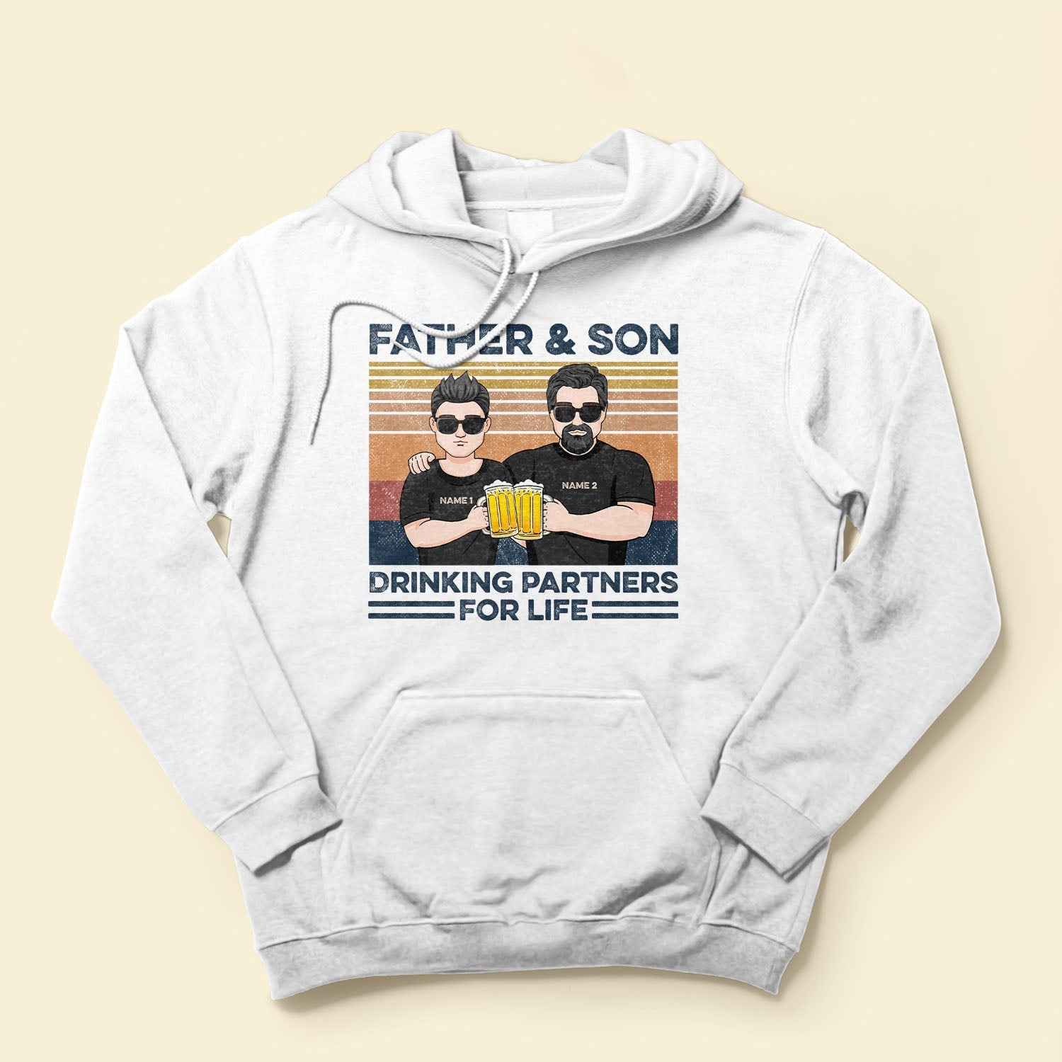 Father And Son Drinking Partners For Life - Personalized Shirt - Christmas Gift For Fathers And Sons