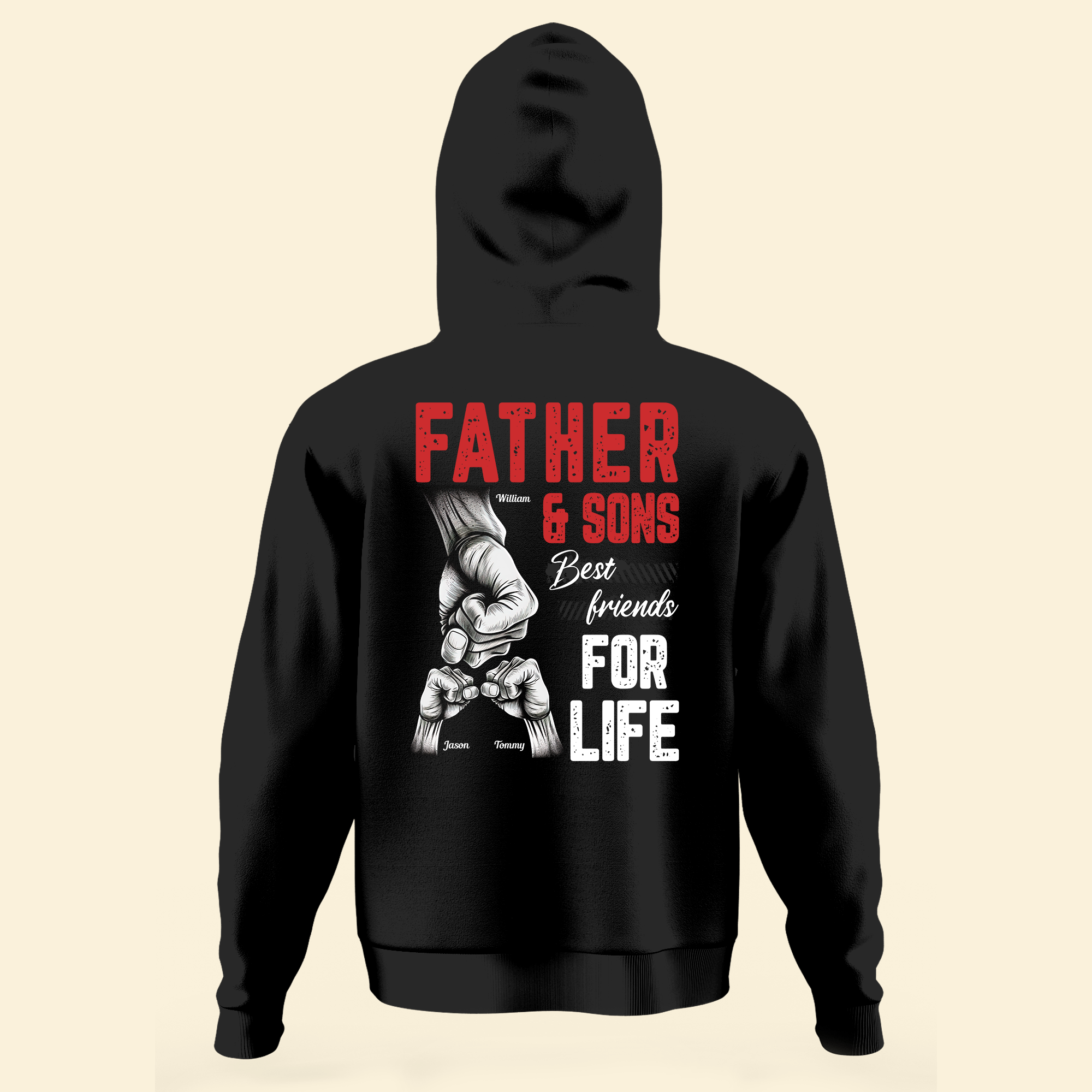 Father's Day Gifts, Father Son Best Friends For Life - Personalized Back Printed Shirt