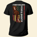 Father & Daughter #Unbreakablebond 2- Personalized Back Printed Shirt