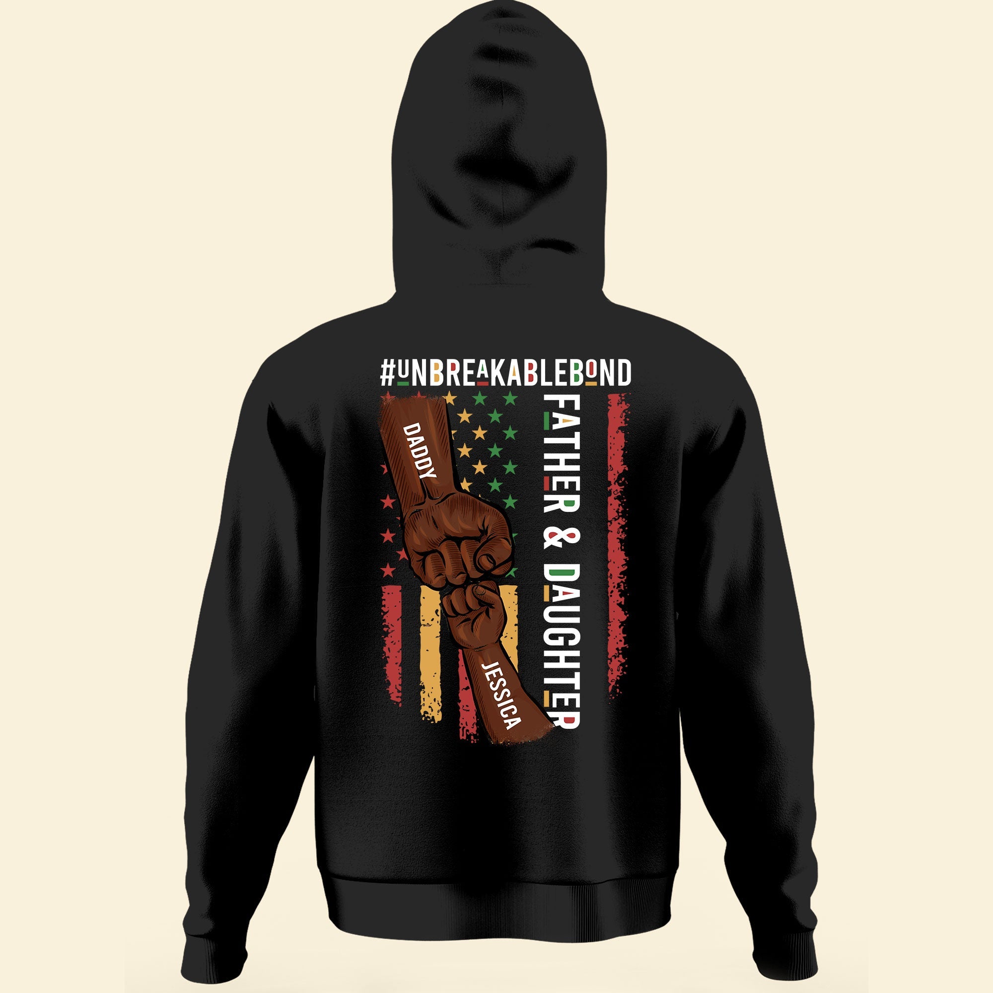 Father & Daughter #Unbreakablebond 2- Personalized Back Printed Shirt