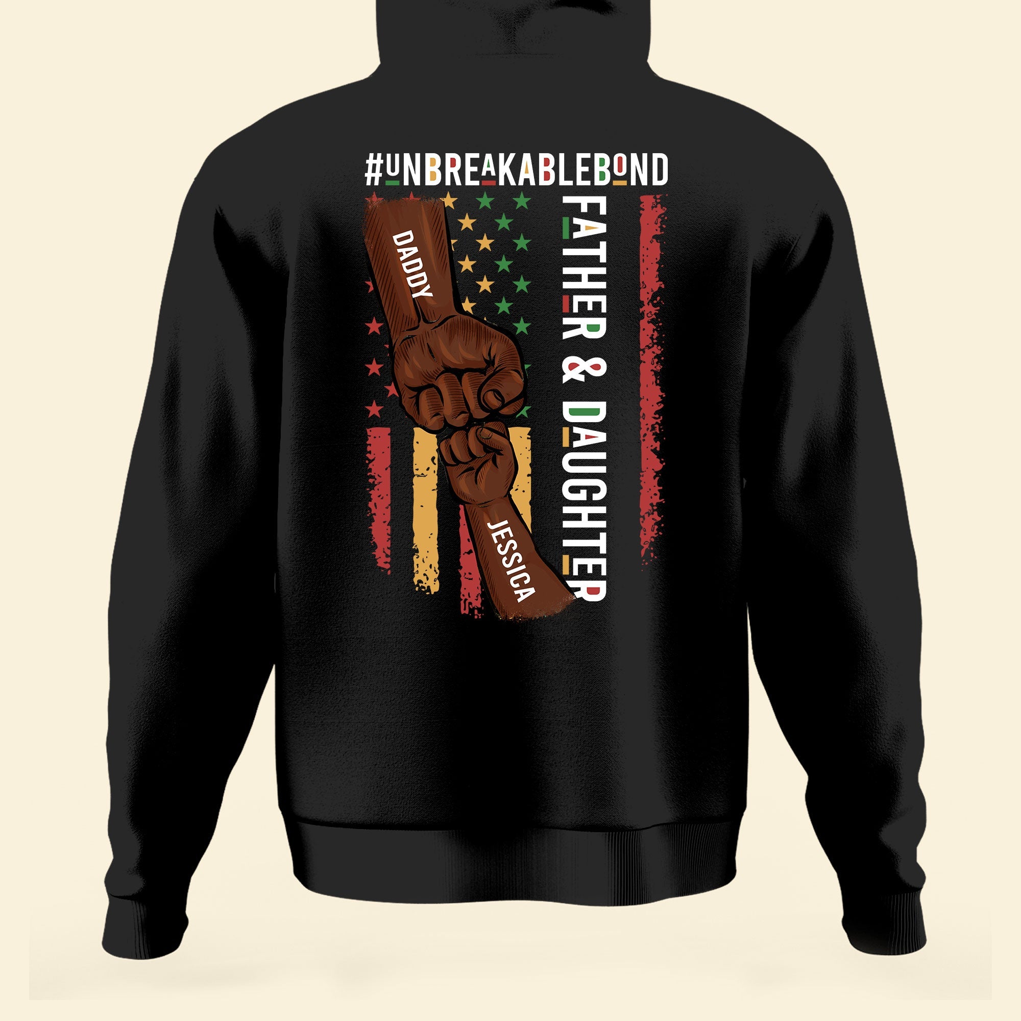 Father & Daughter #Unbreakablebond 2- Personalized Back Printed Shirt