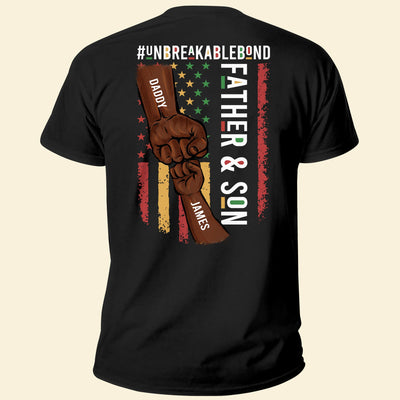 Father & Son #Unbreakablebond - Personalized Back Printed Shirt