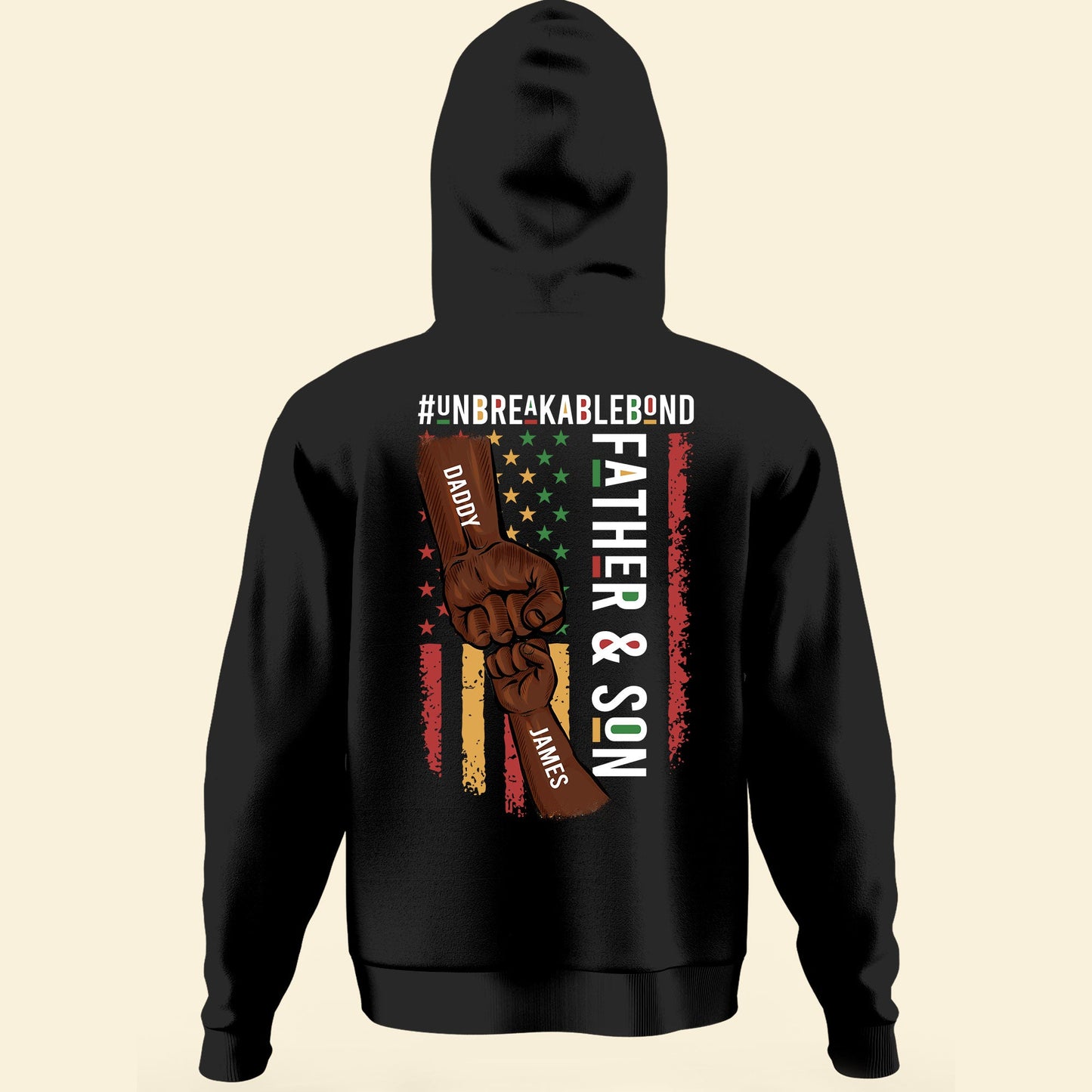 Father & Son #Unbreakablebond - Personalized Back Printed Shirt