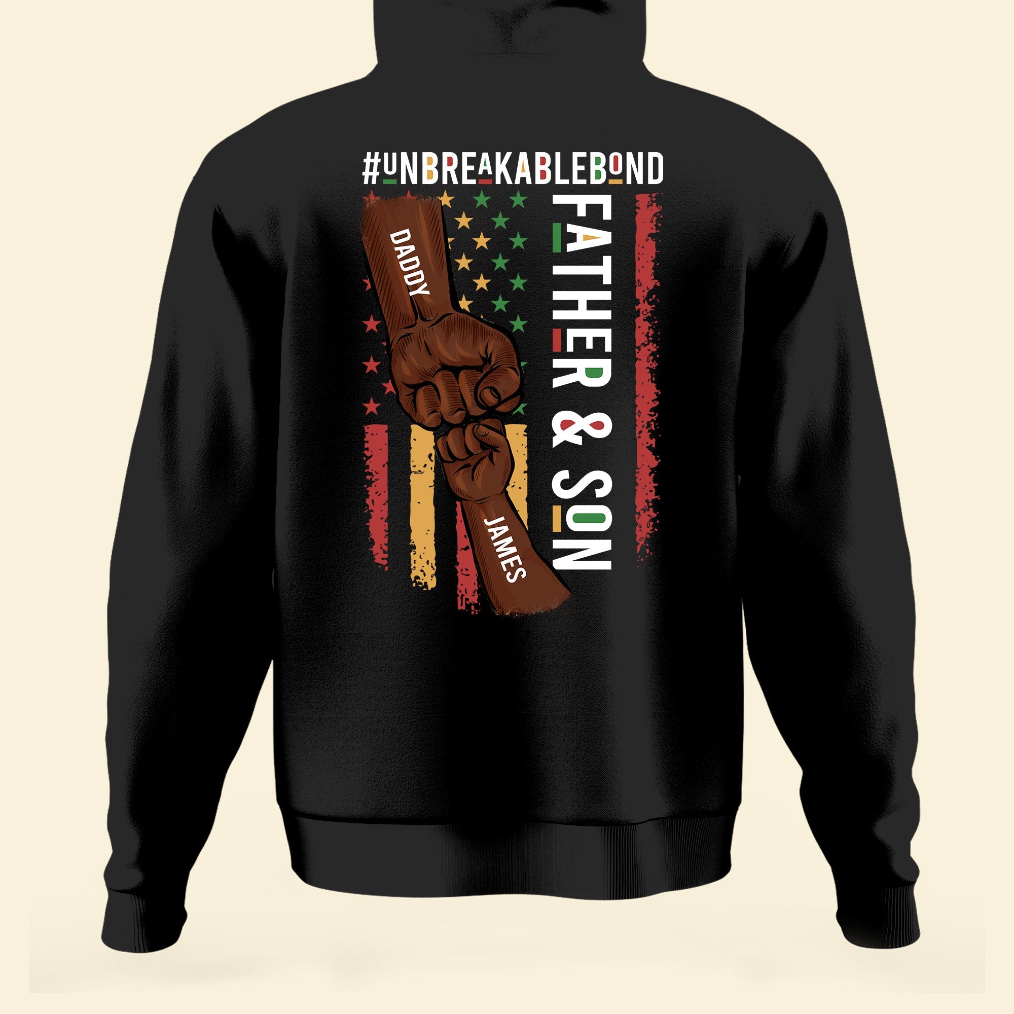 Father & Son #Unbreakablebond - Personalized Back Printed Shirt