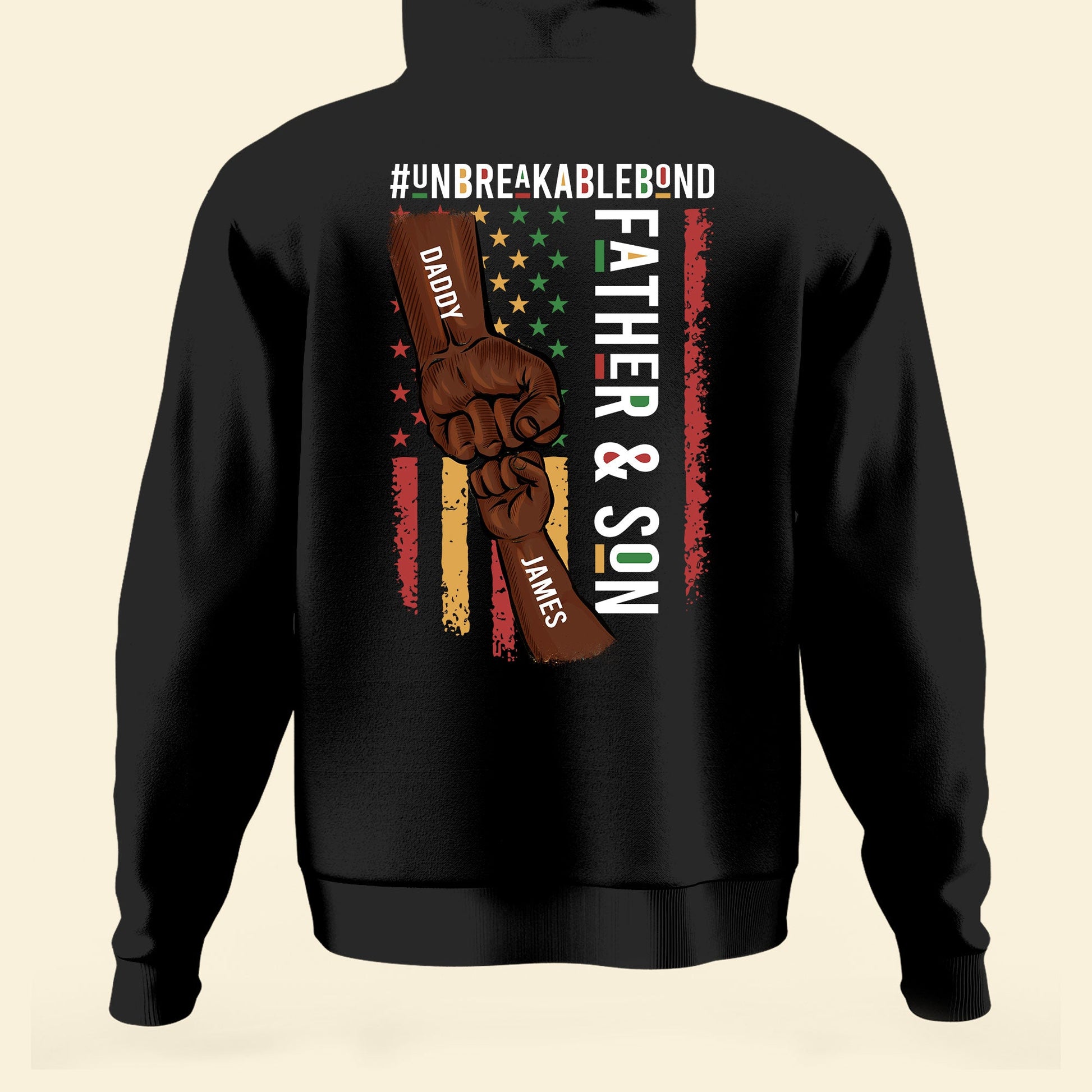 Father & Son #Unbreakablebond - Personalized Back Printed Shirt