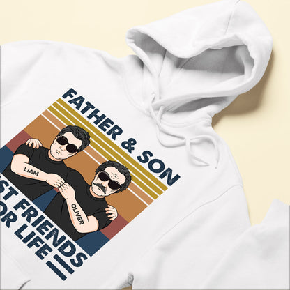 Father And Son Best Friends For Life - Personalized Shirt - Birthday Gift For Dad