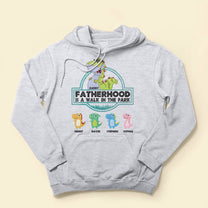 Fatherhood Is A Walk In The Park - Personalized Shirt - Father's Day, Birthday, Funny Gift For Dad, Father, Husband, Grandpa - Gift From Wife, Son, Daughter, Grandson, Granddaughter