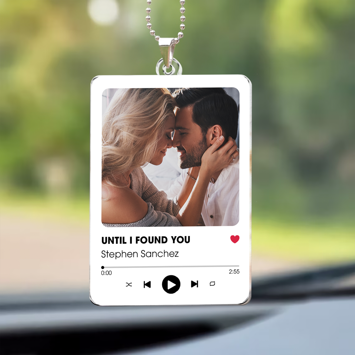 Favorite Song Title - Personalized Car Photo Ornament