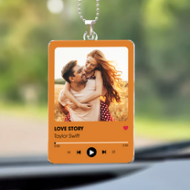 Favorite Song Title - Personalized Car Photo Ornament