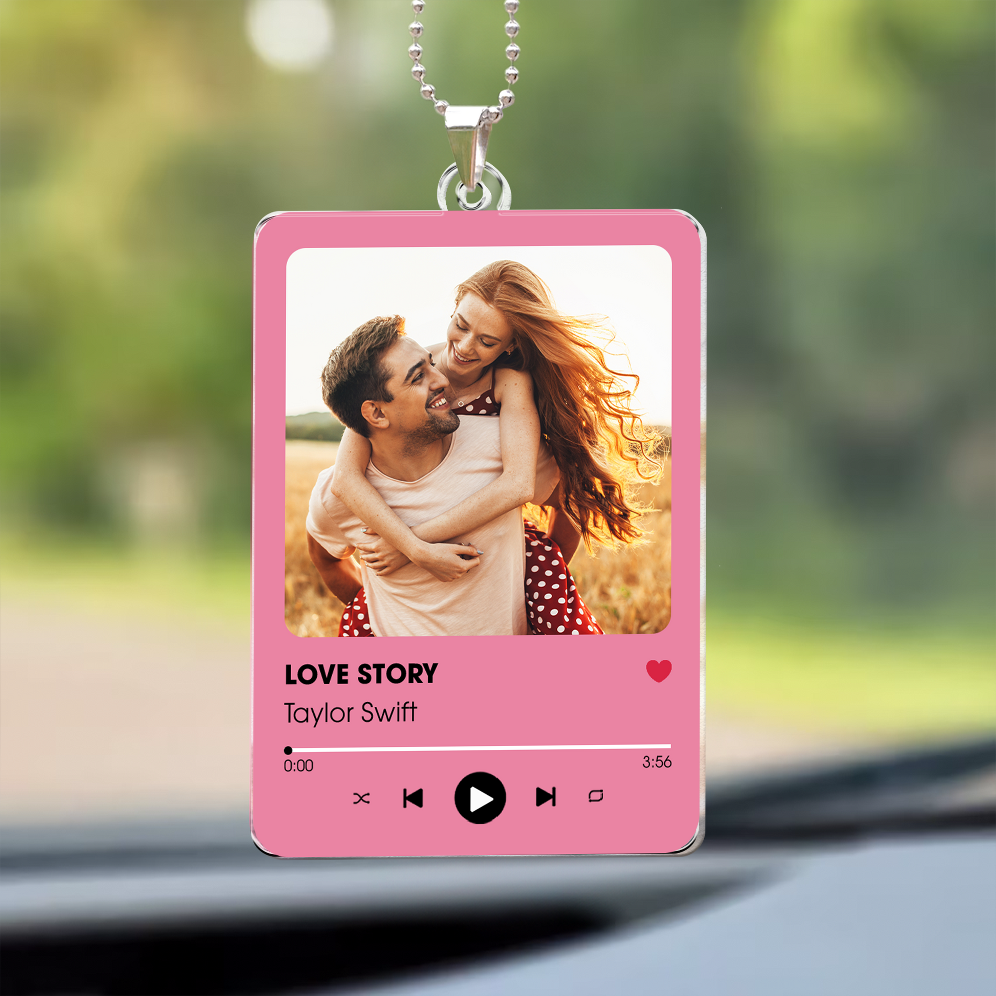 Favorite Song Title - Personalized Car Photo Ornament