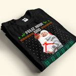 Feliz Navi Dad Christmas Gift For Dad Grandpa - Personalized Photo Shirt