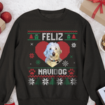 Feliz Navidog Christmas Shirt - Personalized Photo Shirt