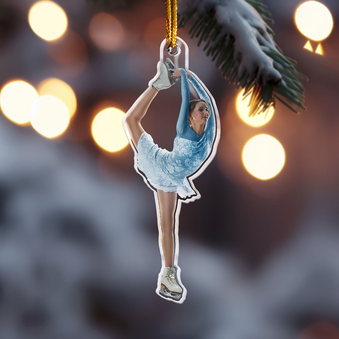 Figure Skating Gifts For Skaters - Personalized Acrylic Photo Ornament