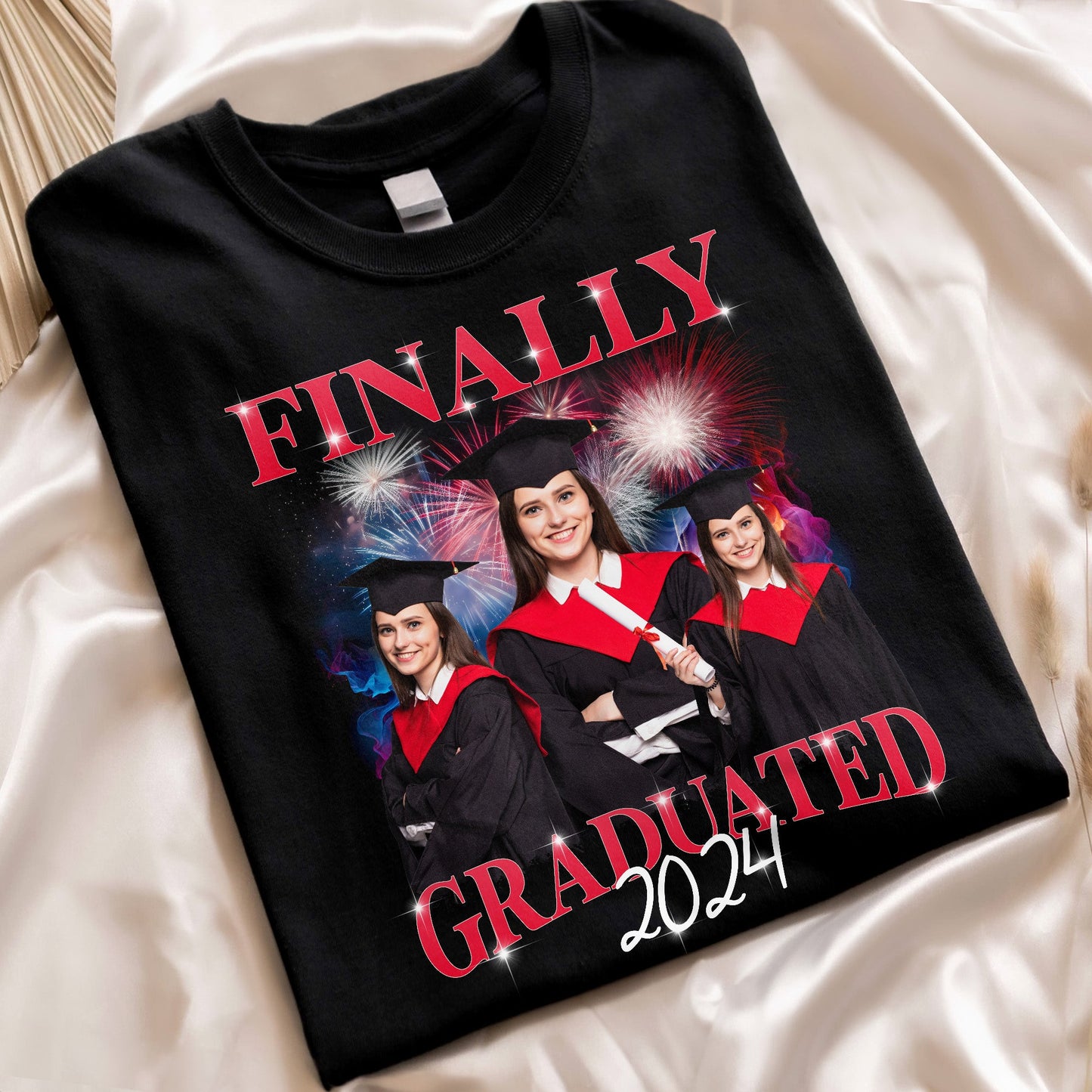 Finally Graduated - Personalized Photo Comfort Tee