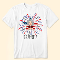 Firework Grandma Mom Mama 4th Of July - Personalized Shirt