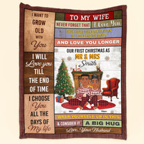 First Christmas As Mr & Mrs - Personalized Blanket