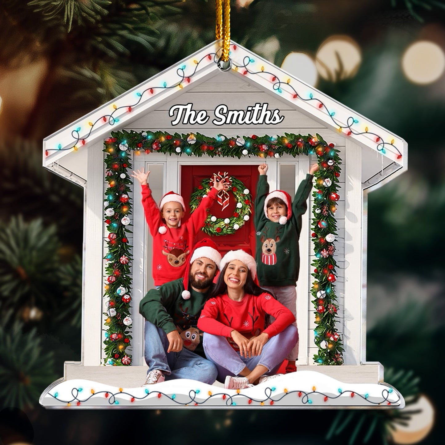 Christmas In Our Home - Personalize Acrylic Photo Ornament