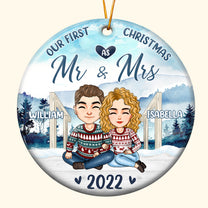 First Christmas Together - Personalized Ceramic Ornament