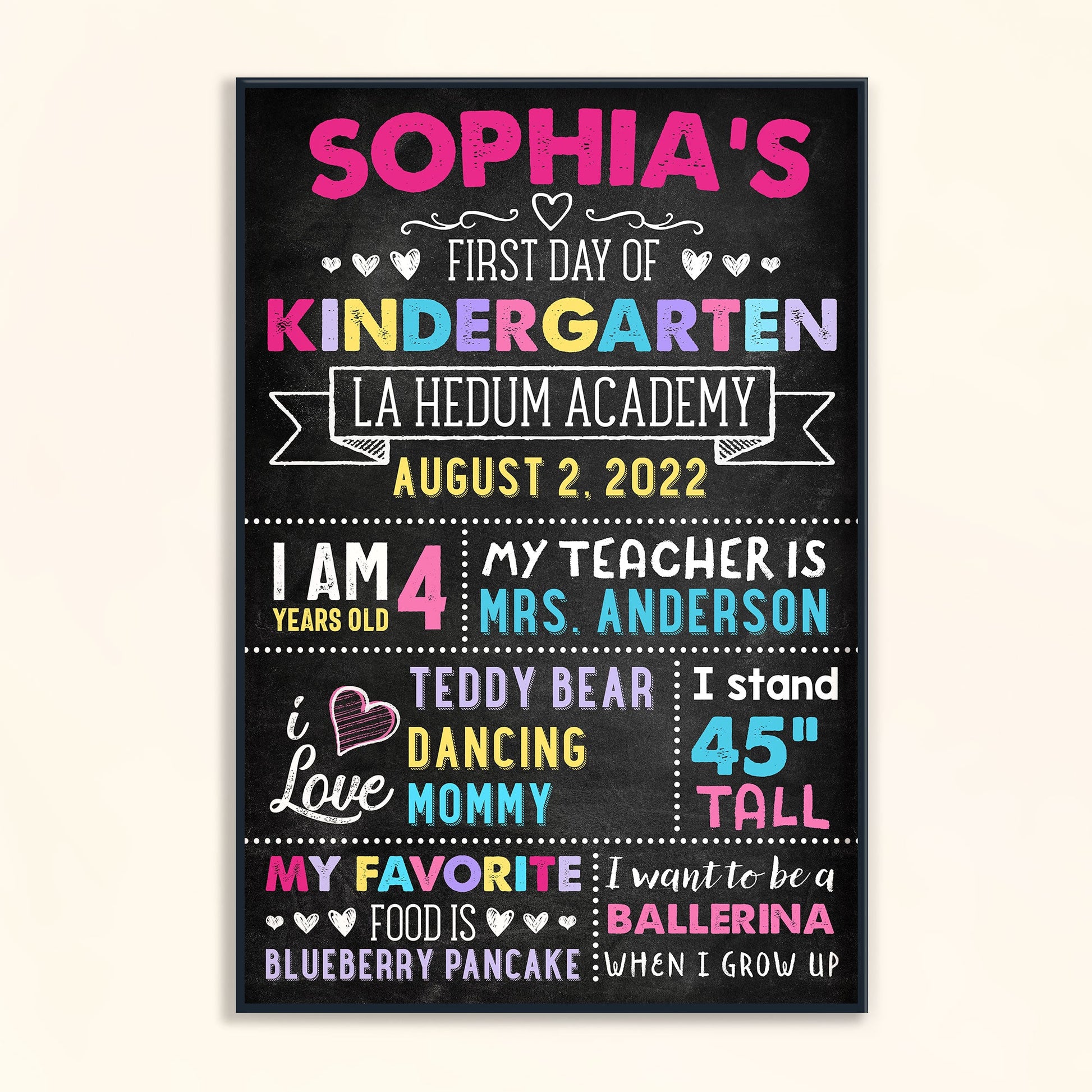 First Day of School Sign Back to School Sign Personalizable 