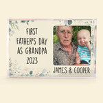 First Father's Day As Grandpa - Personalized Rectangle Acrylic Plaque