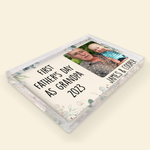 First Father's Day As Grandpa - Personalized Rectangle Acrylic Plaque