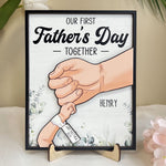 First Father's Day - Personalized Wooden Plaque