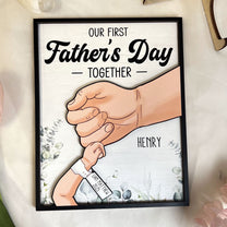 First Father's Day - Personalized Wooden Plaque