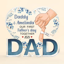 First Father's Day Together - Personalized Custom Dad-Shaped Acrylic Plaque