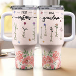 First Mom Now Grandma - Personalized 40oz Tumbler With Straw