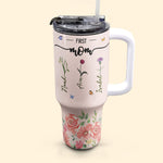 First Mom Now Grandma - Personalized 40oz Tumbler With Straw