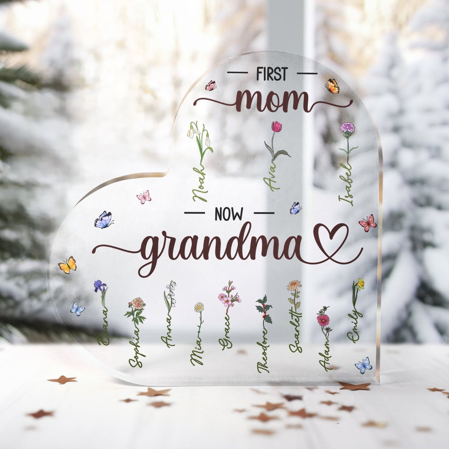 First Mom Now Grandma - Personalized Acrylic Plaque