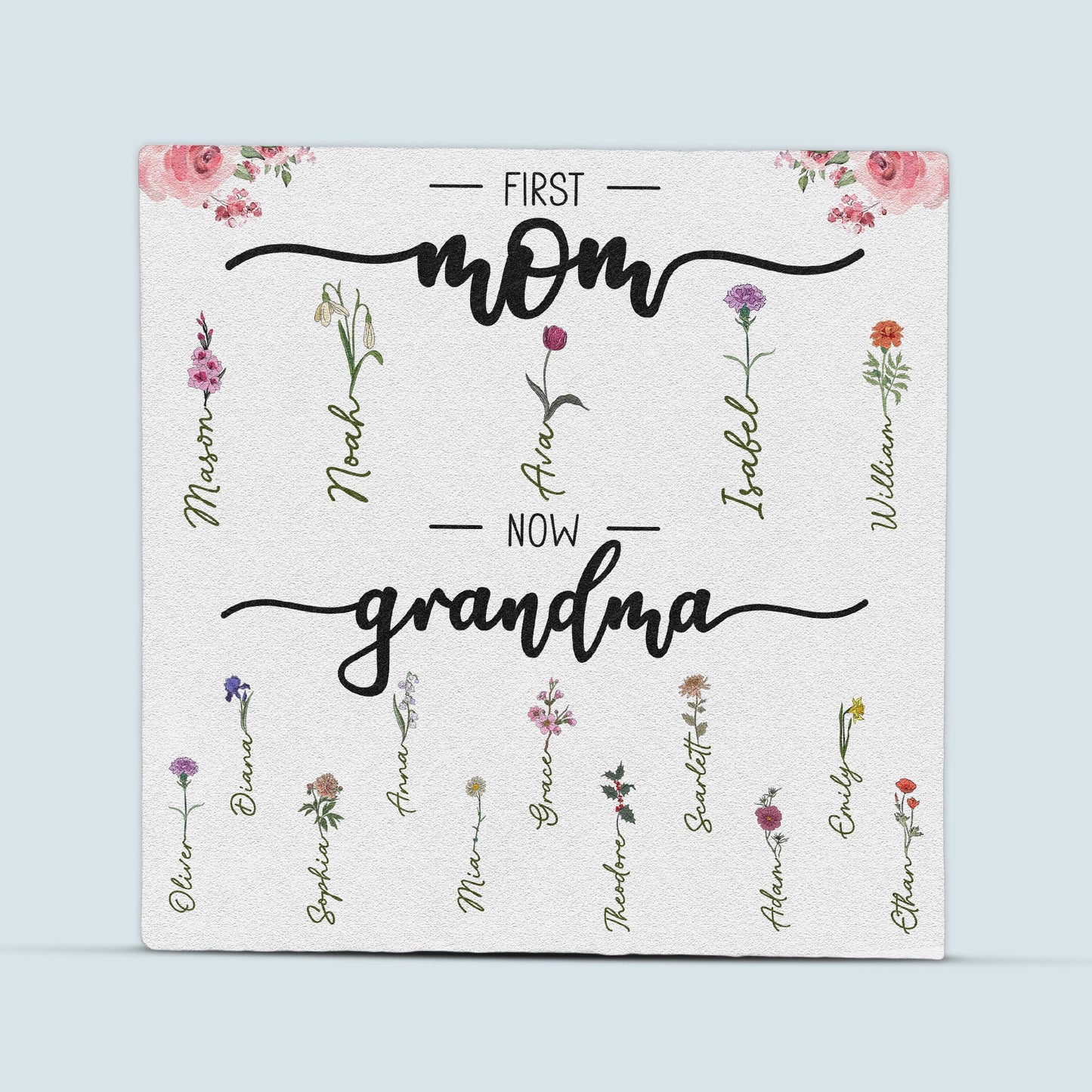 First Mom Now Grandma - Personalized Garden Stone