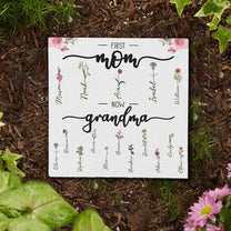 First Mom Now Grandma - Personalized Garden Stone