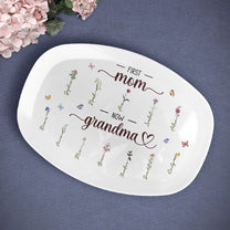 First Mom Now Grandma - Personalized Platter