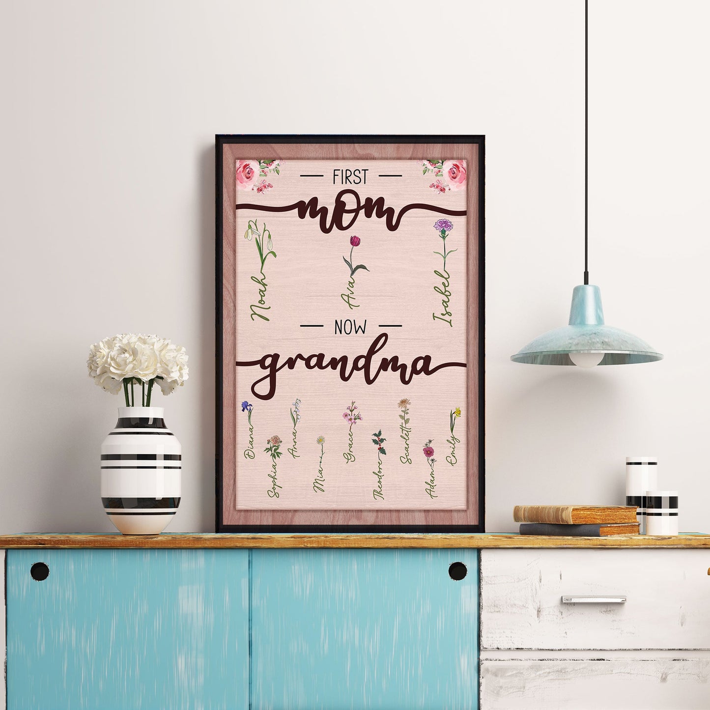 First Mom Now Grandma - Personalized Poster