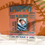 First Time Mom - Personalized Acrylic Photo Plaque