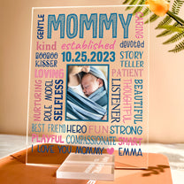 First Time Mom - Personalized Acrylic Photo Plaque