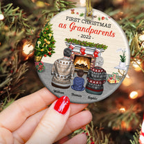 First Christmas As Grandparents - Personalized Ceramic Ornament - Christmas, Loving Gift For Grandparents, Grandma, Grandpa